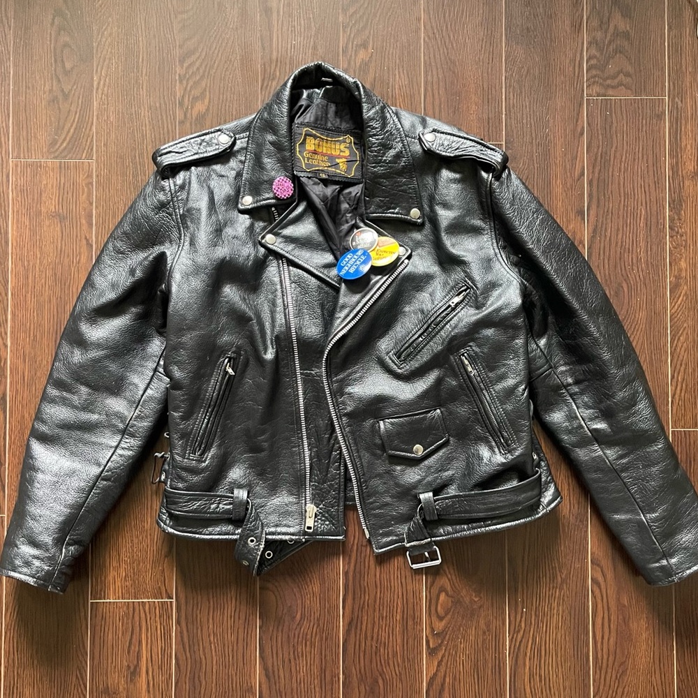 Bonus Genuine Leather Motorcycle Jacket
